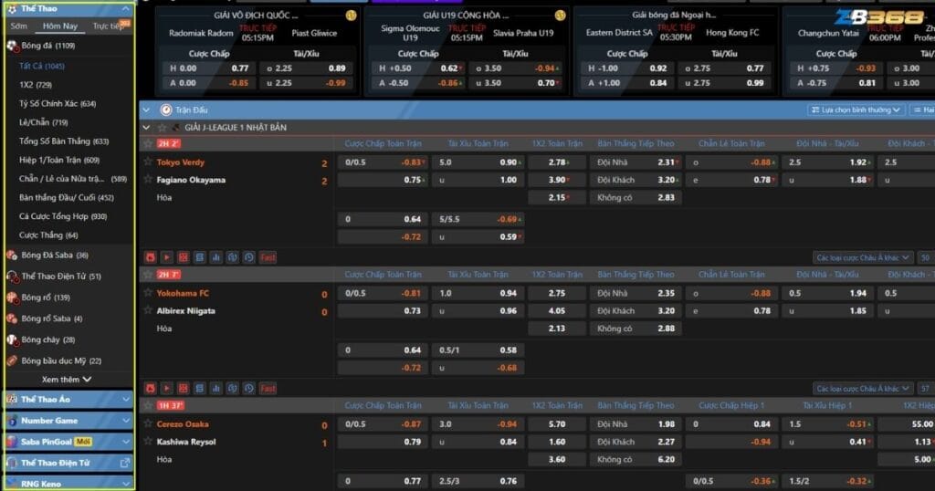 Đánh Giá Sảnh SABA Sports tại ZB368: Dẫn Đầu Xu Hướng Thể Thao Ảo