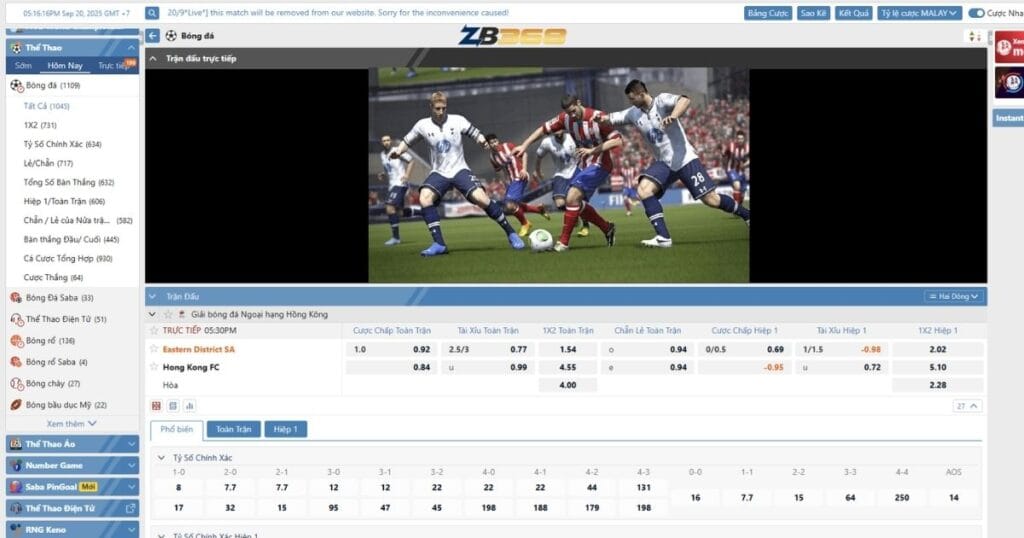 Đánh Giá Sảnh SABA Sports tại ZB368: Dẫn Đầu Xu Hướng Thể Thao Ảo